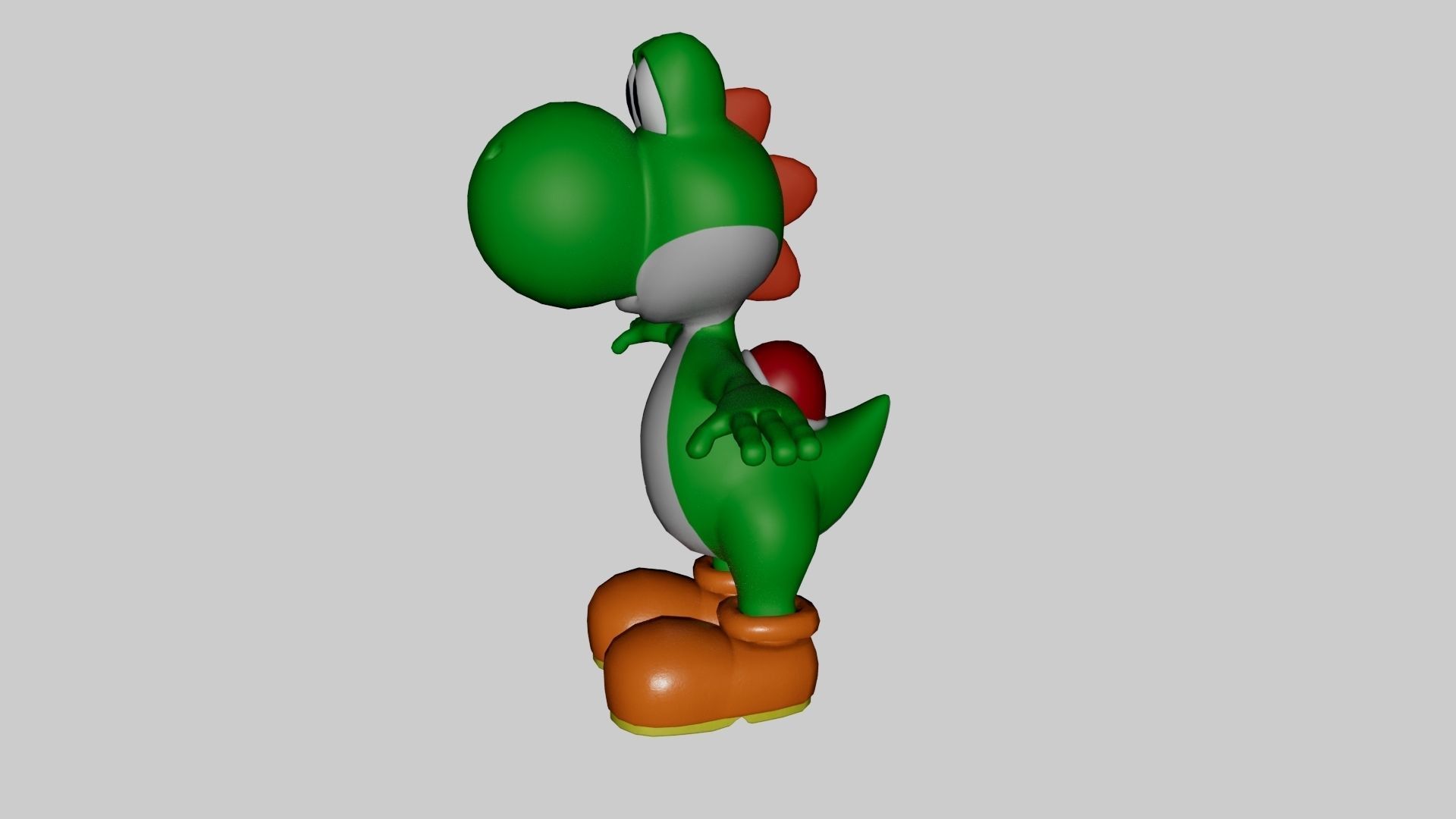 Yoshi From Super Mario Low-poly 3D model_31
