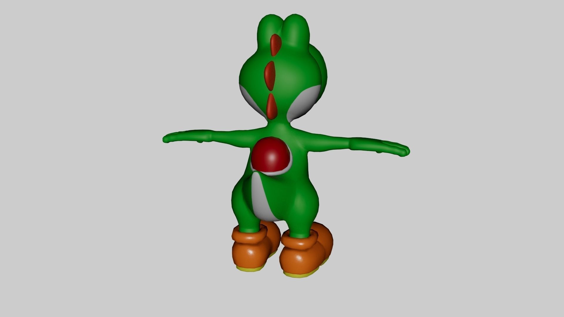 Yoshi From Super Mario Low-poly 3D model_73