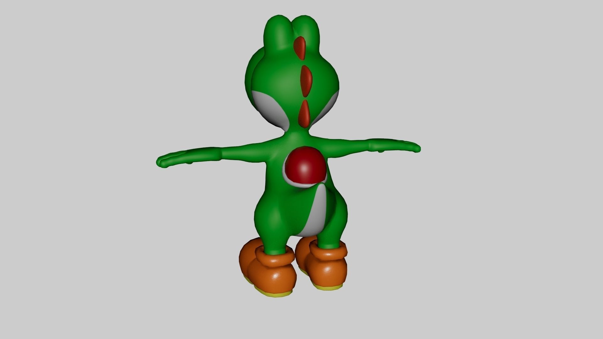 Yoshi From Super Mario Low-poly 3D model_76
