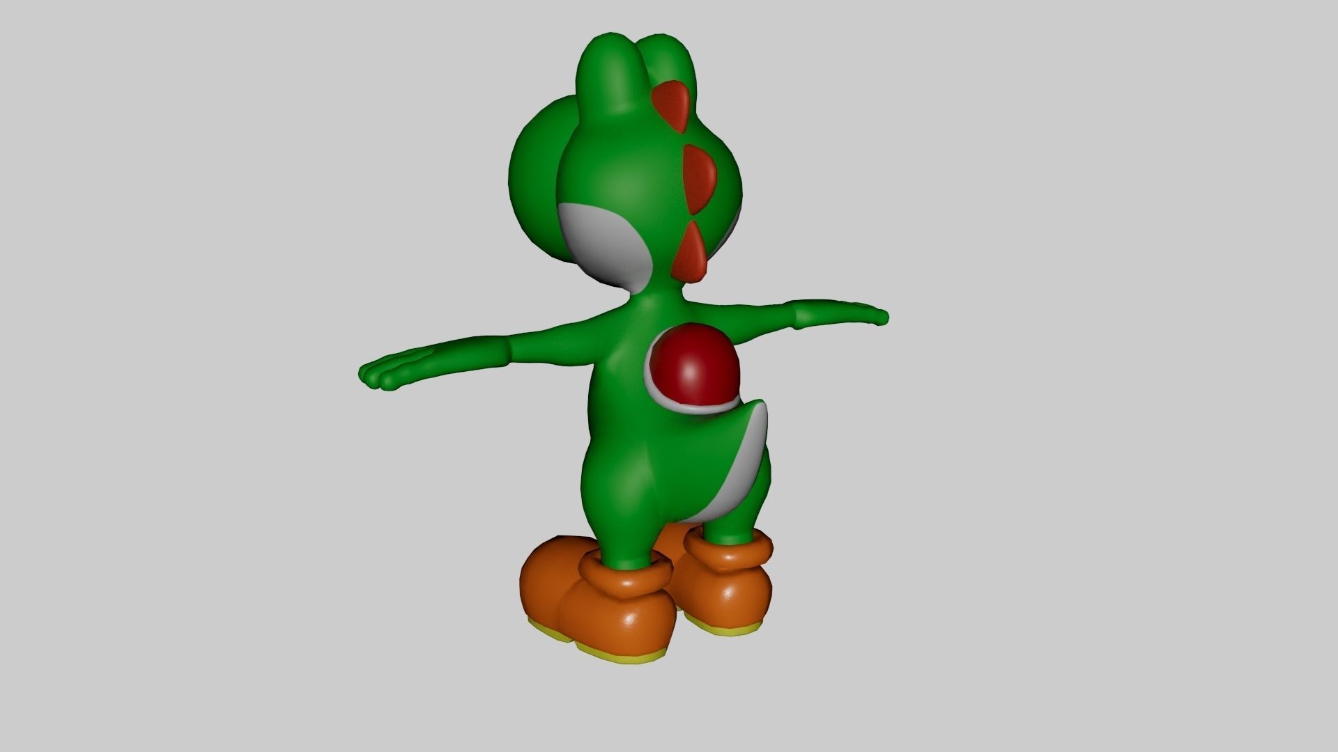Yoshi From Super Mario Low-poly 3D model_79