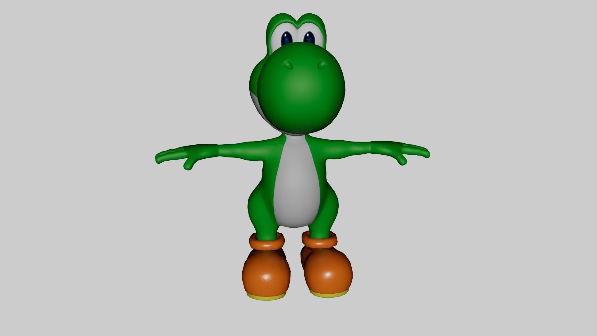 Yoshi From Super Mario Low-poly 3D model_45