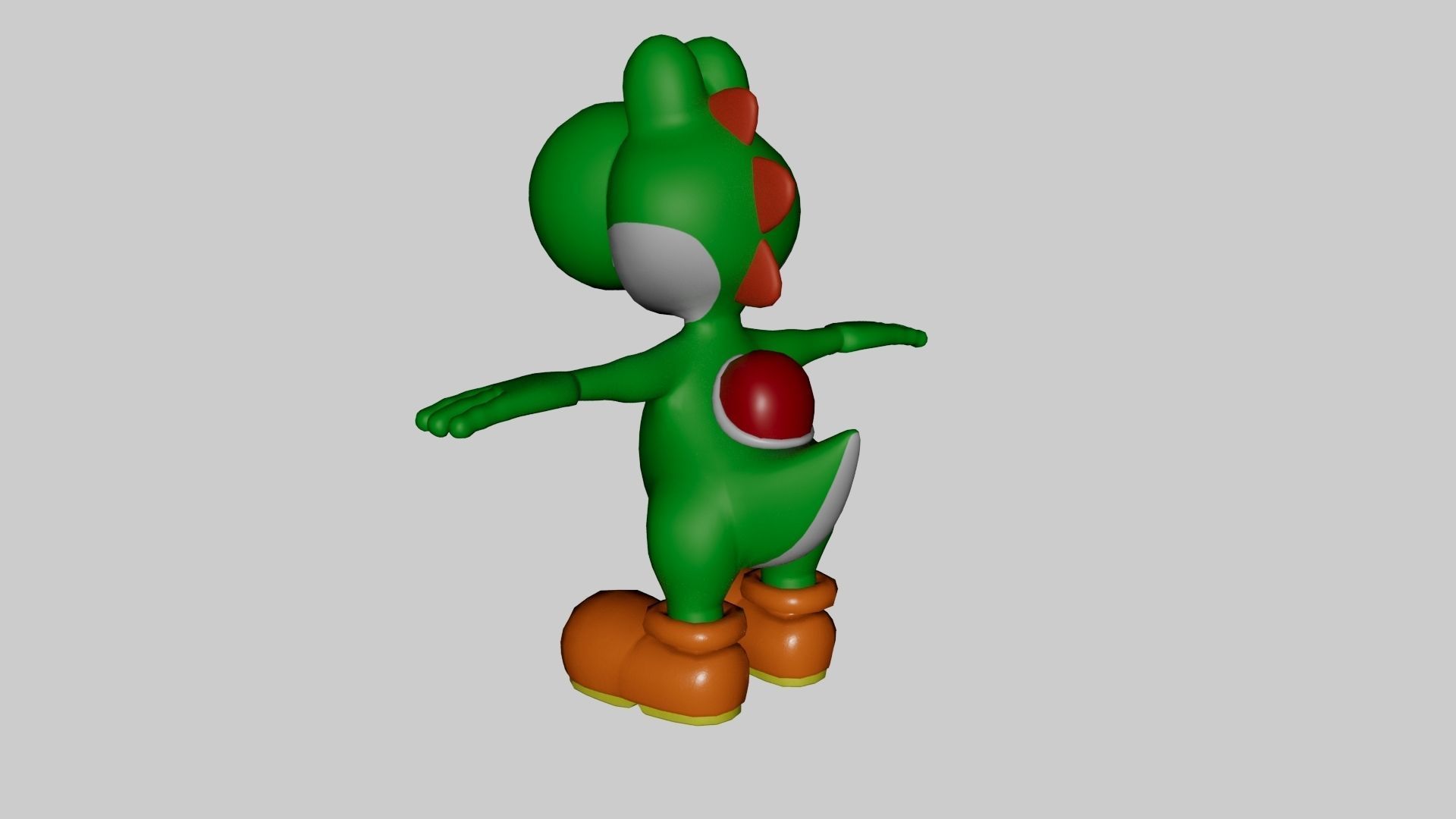 Yoshi From Super Mario Low-poly 3D model_19