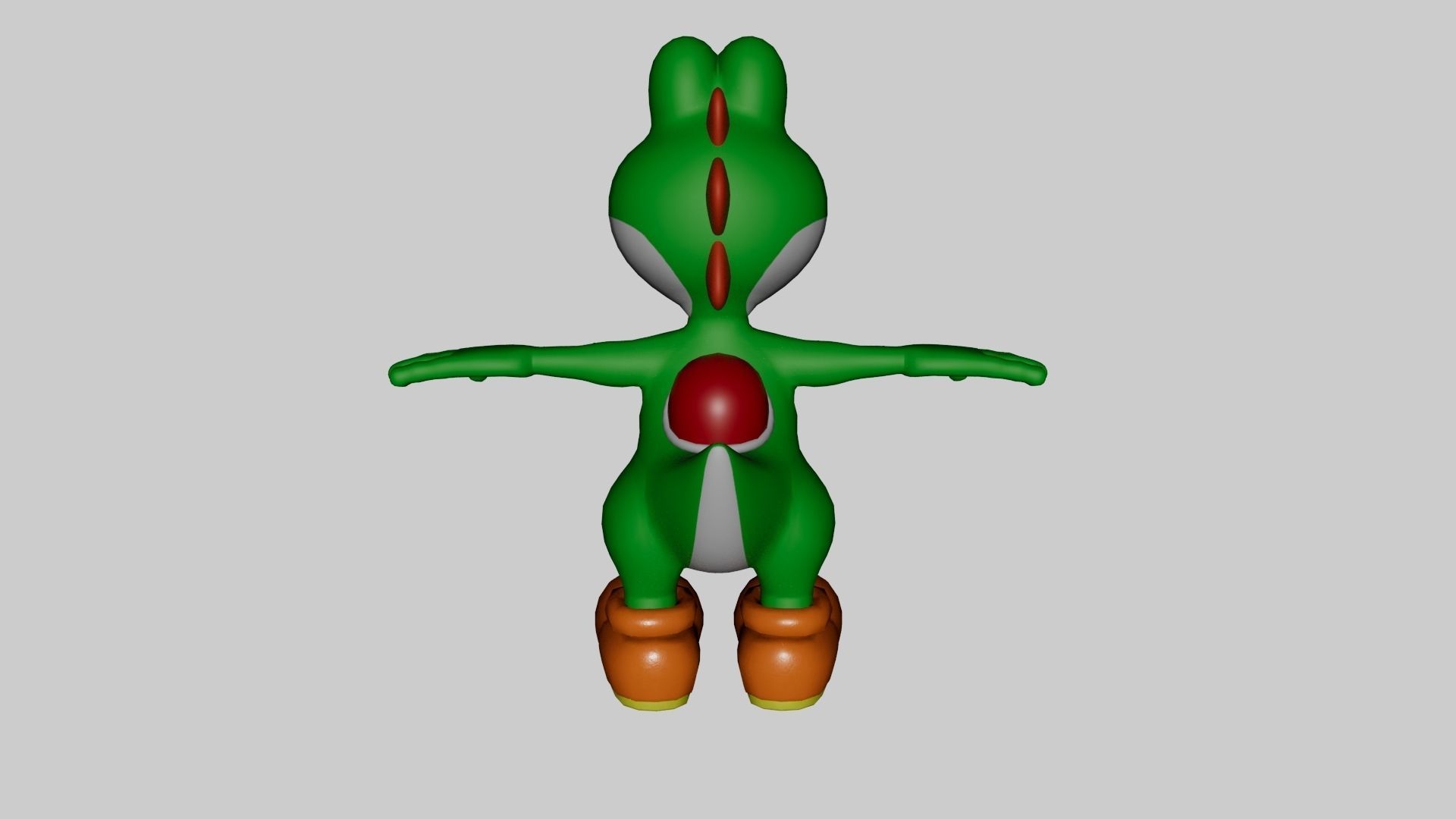 Yoshi From Super Mario Low-poly 3D model_75