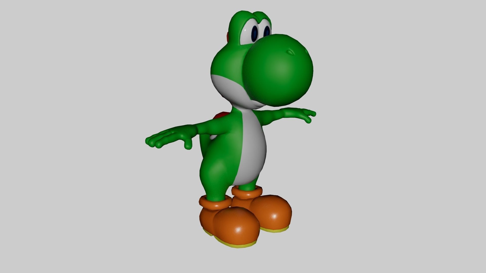 Yoshi From Super Mario Low-poly 3D model_49