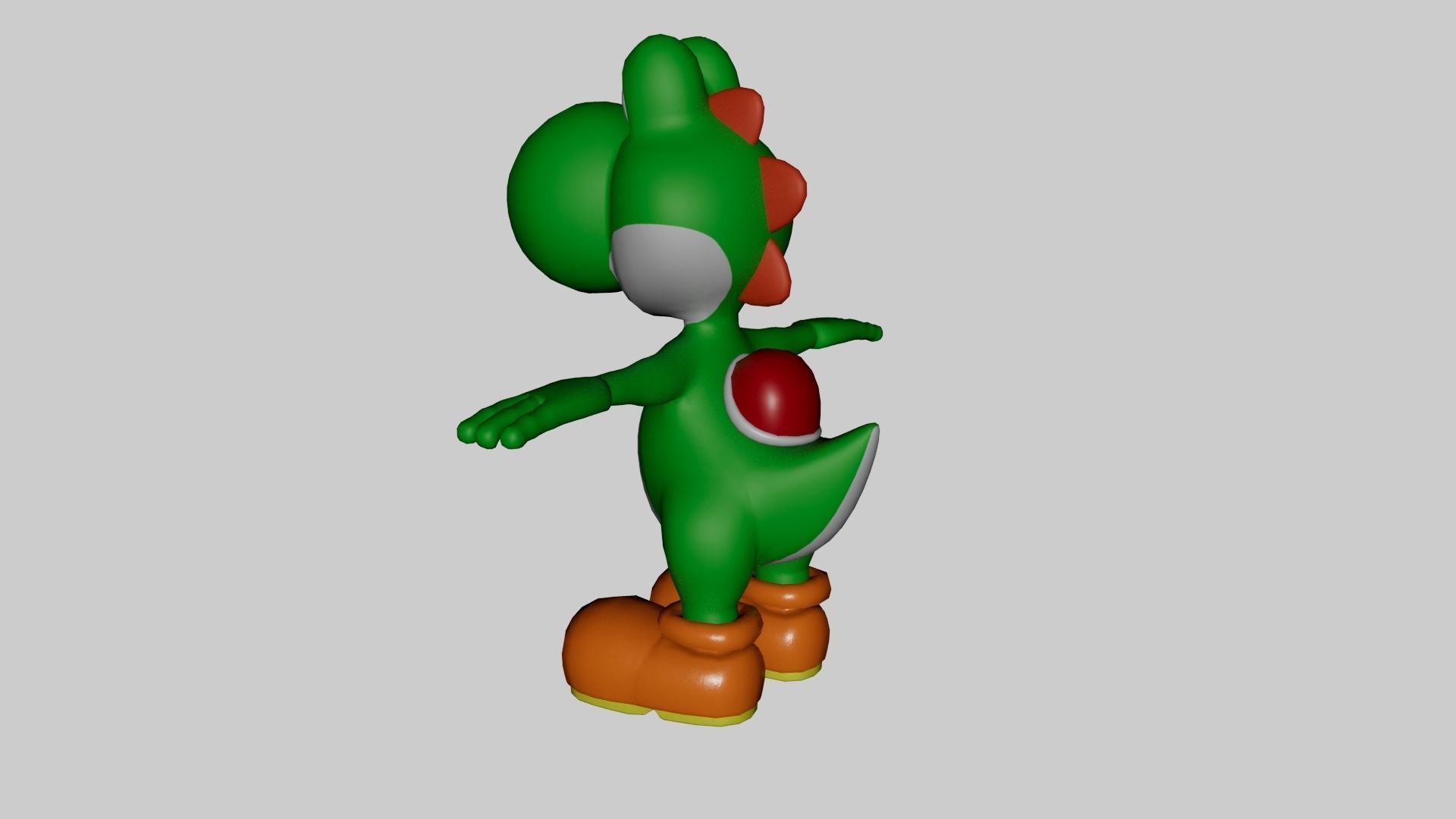 Yoshi From Super Mario Low-poly 3D model_21