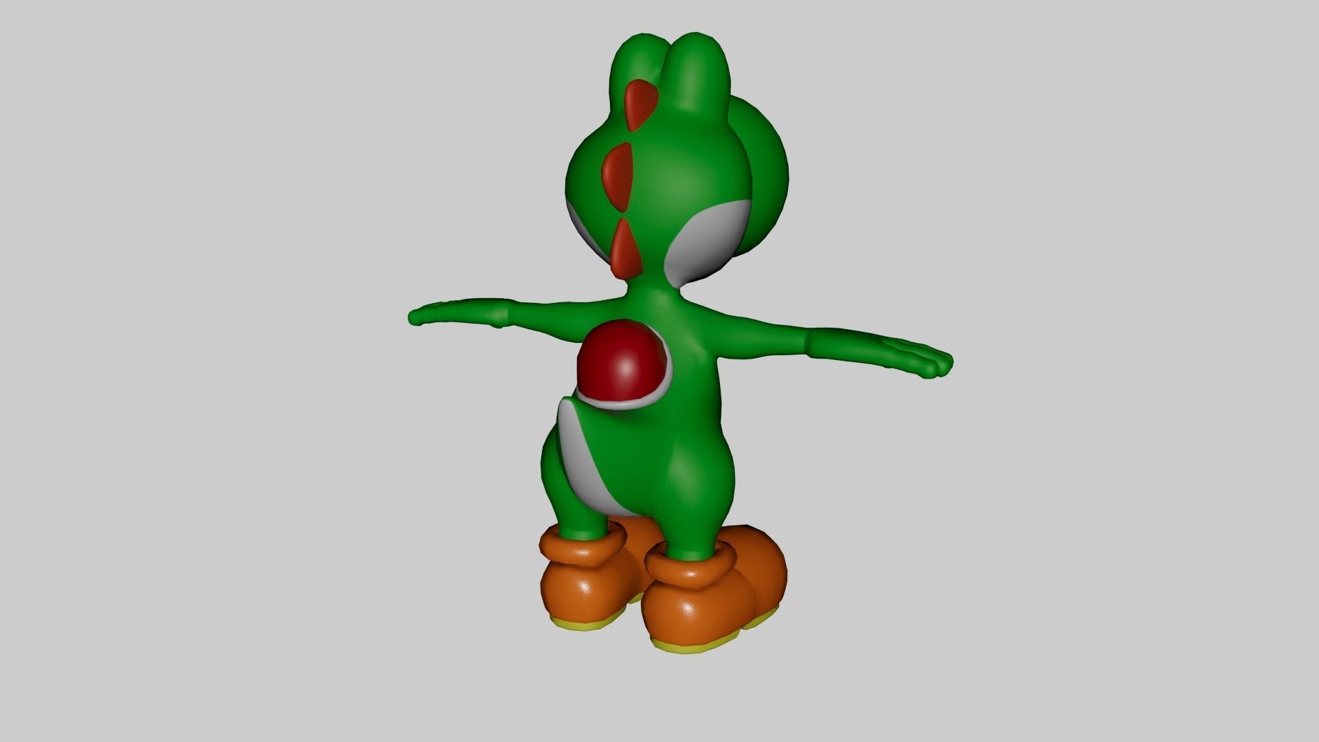 Yoshi From Super Mario Low-poly 3D model_77