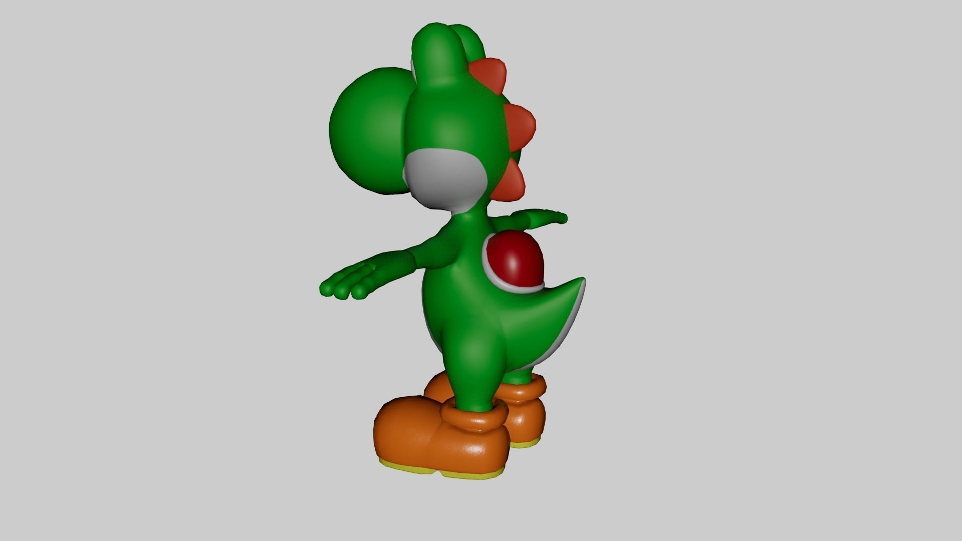 Yoshi From Super Mario Low-poly 3D model_23