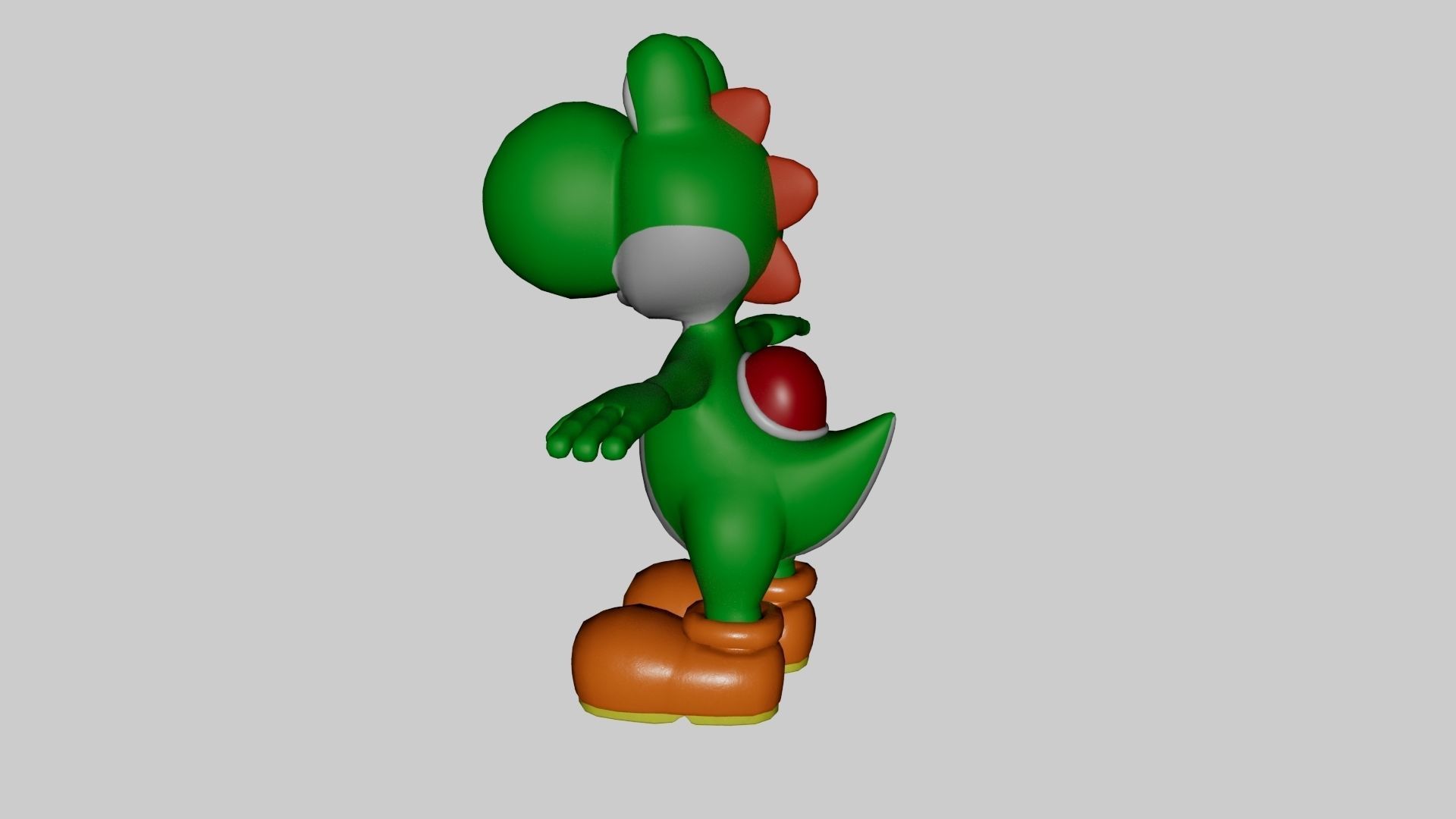 Yoshi From Super Mario Low-poly 3D model_24