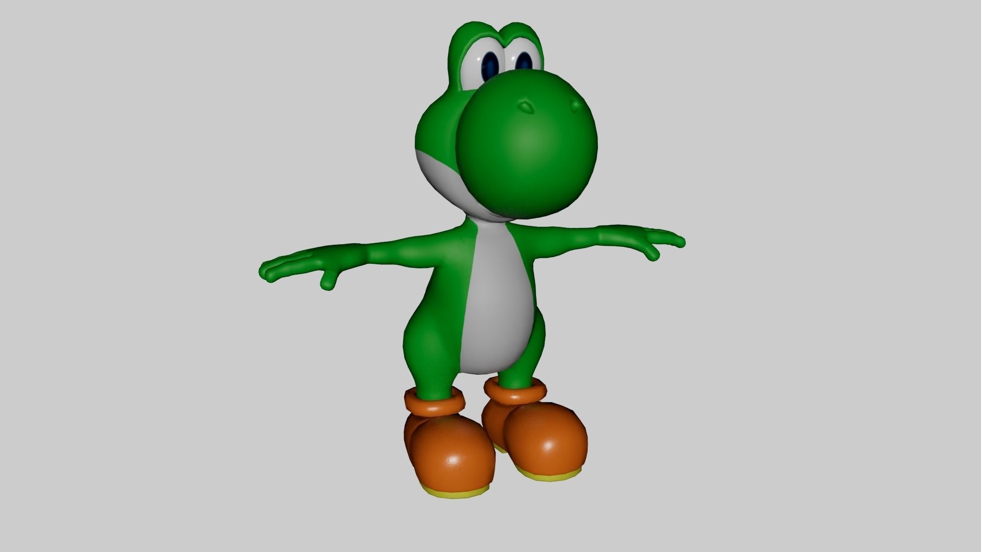 Yoshi From Super Mario Low-poly 3D model_52
