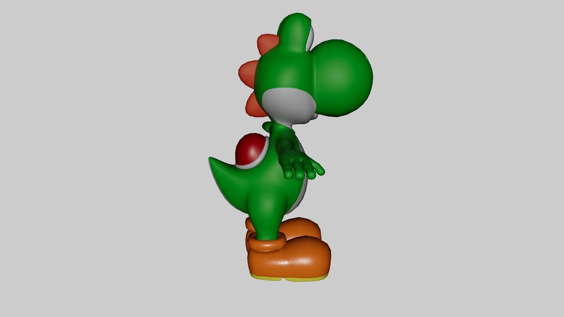 Yoshi From Super Mario Low-poly 3D model_62