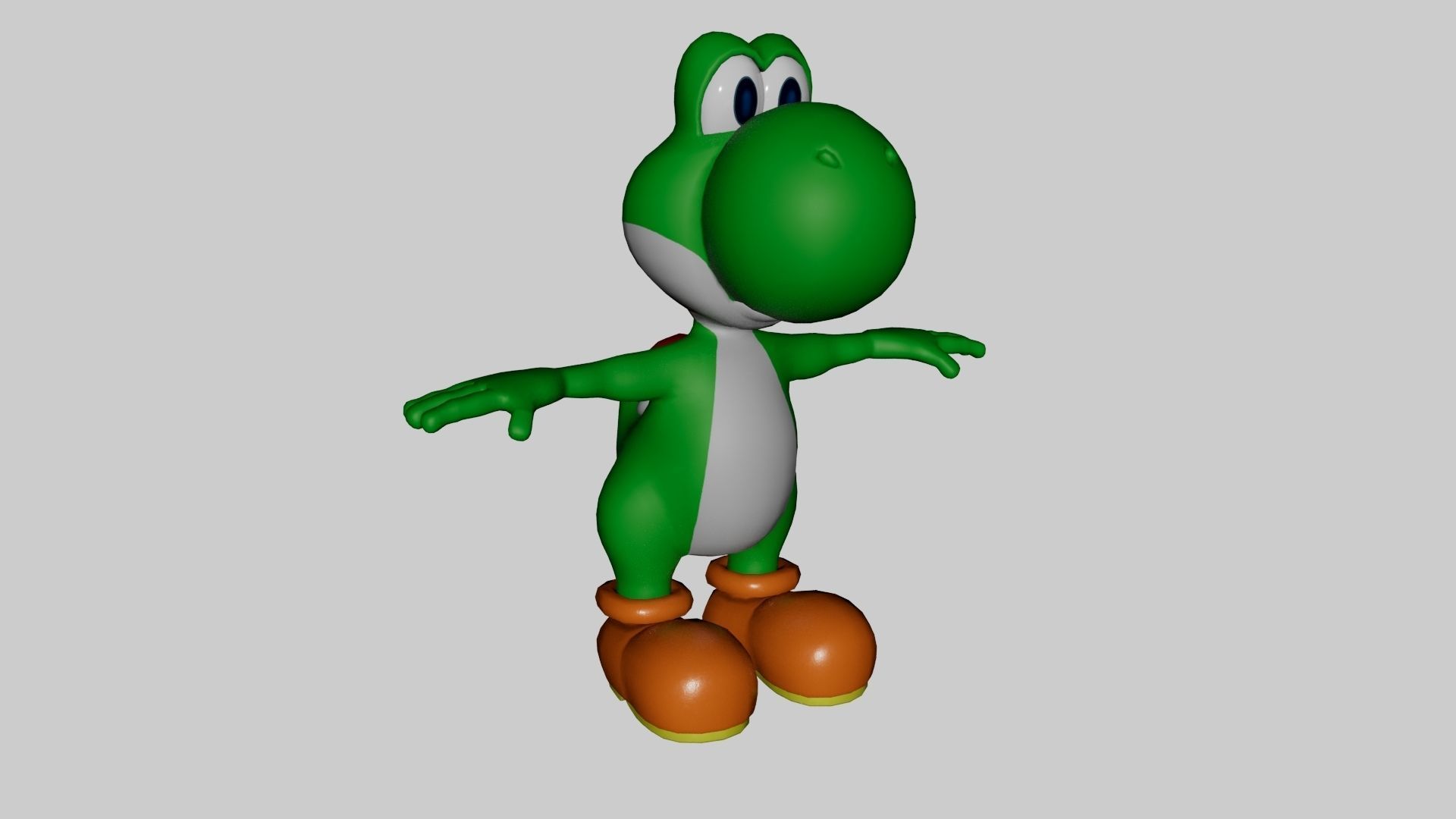 Yoshi From Super Mario Low-poly 3D model_51