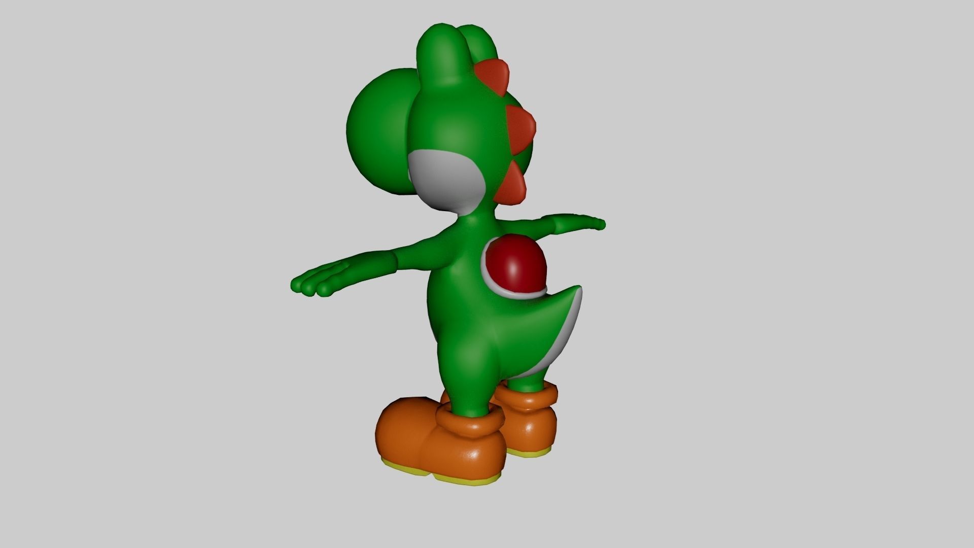 Yoshi From Super Mario Low-poly 3D model_20
