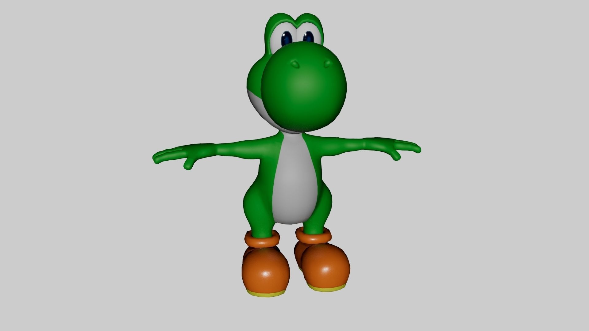 Yoshi From Super Mario Low-poly 3D model_47
