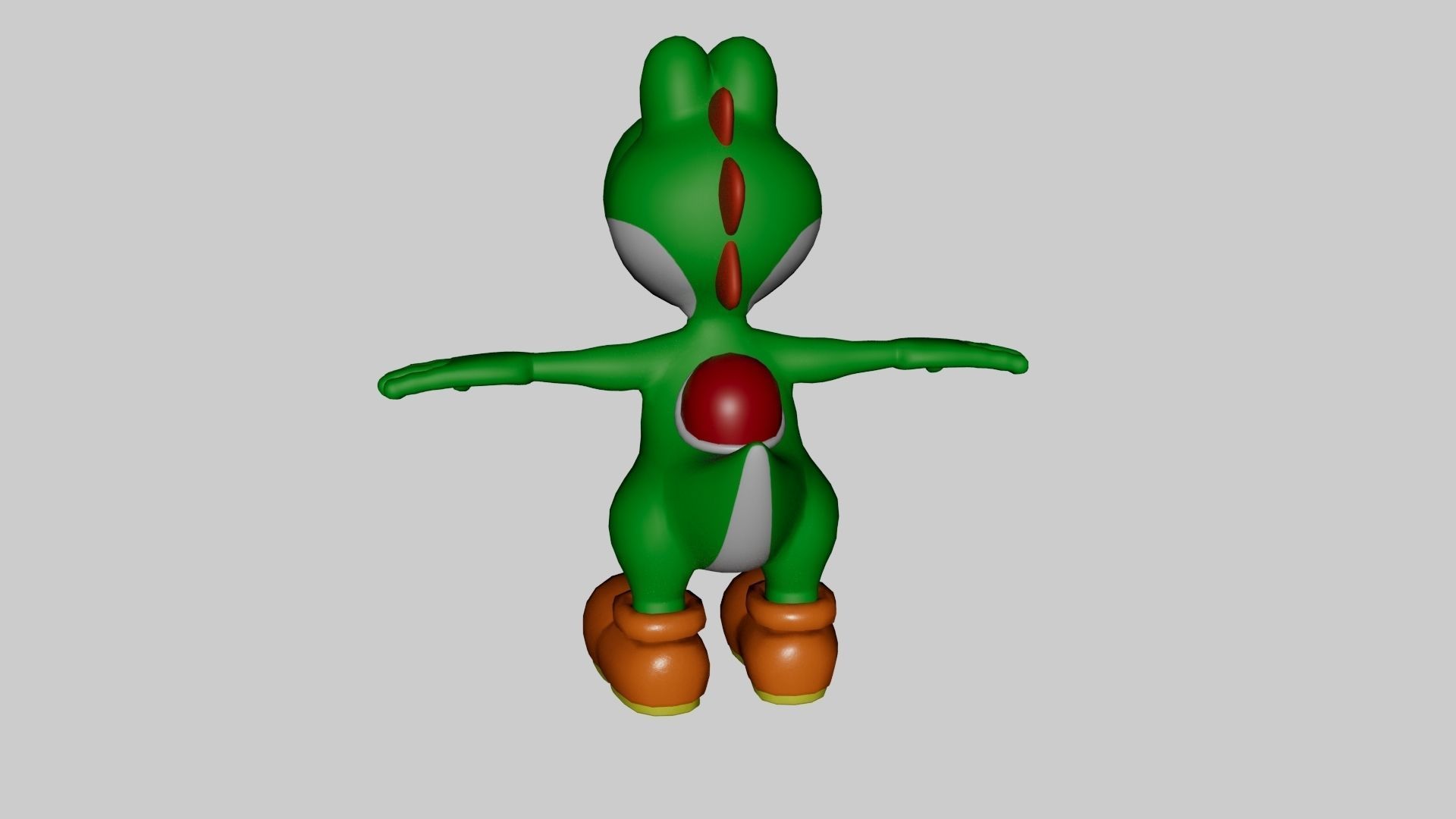 Yoshi From Super Mario Low-poly 3D model_78