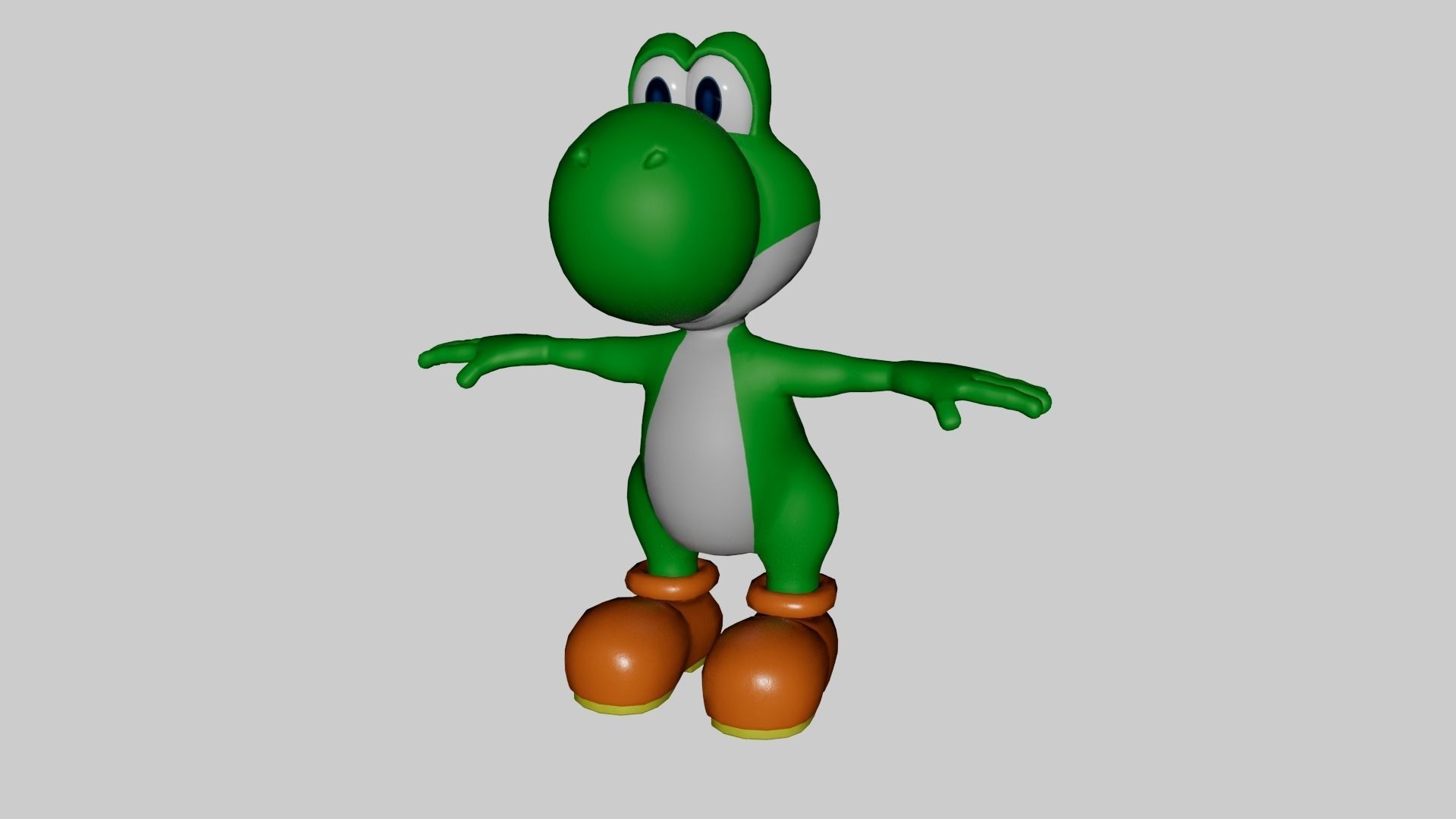 Yoshi From Super Mario Low-poly 3D model_39