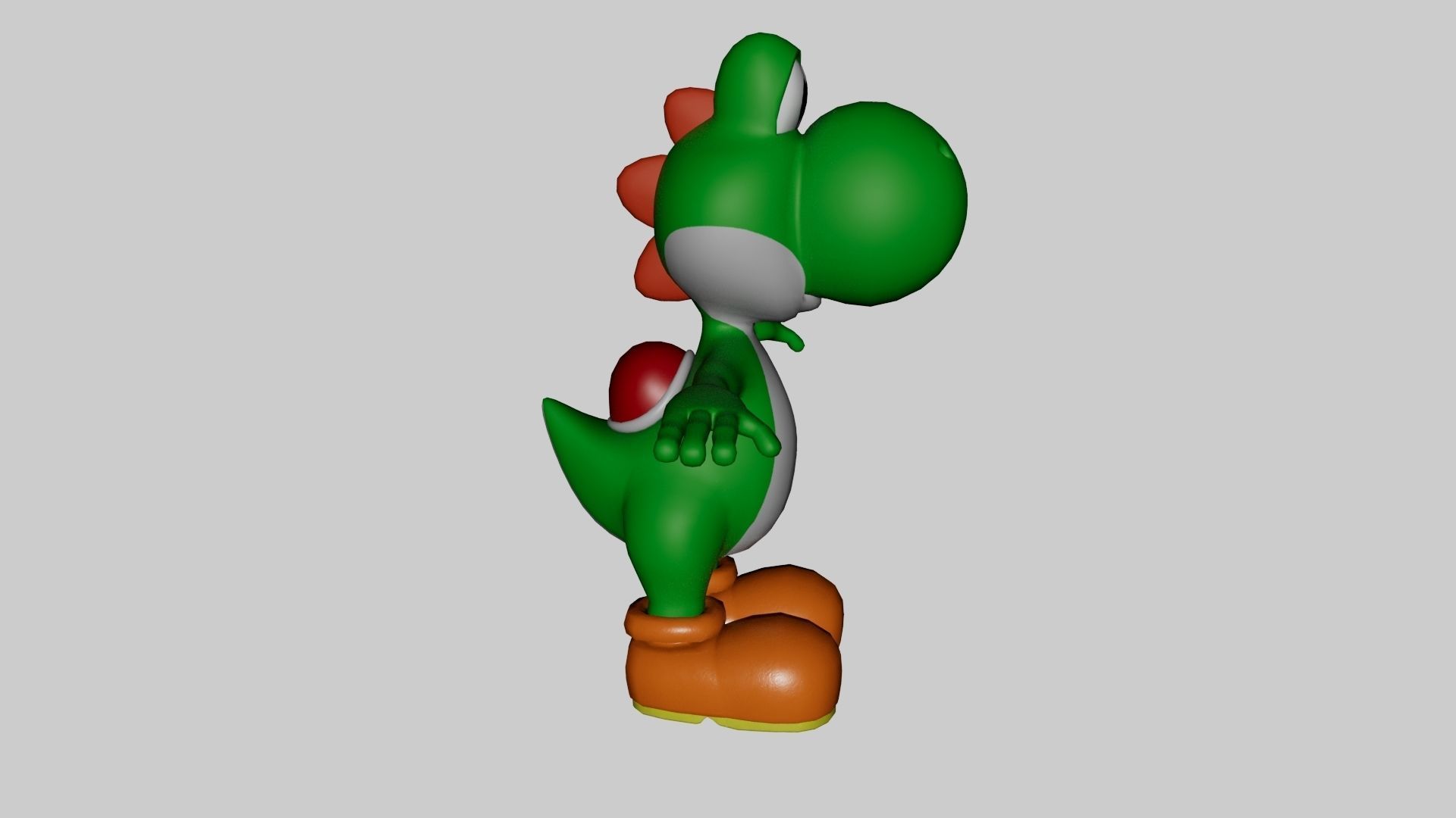 Yoshi From Super Mario Low-poly 3D model_56