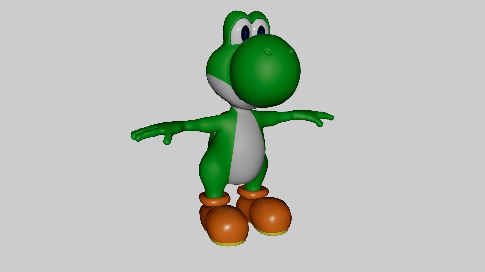 Yoshi From Super Mario Low-poly 3D model_50
