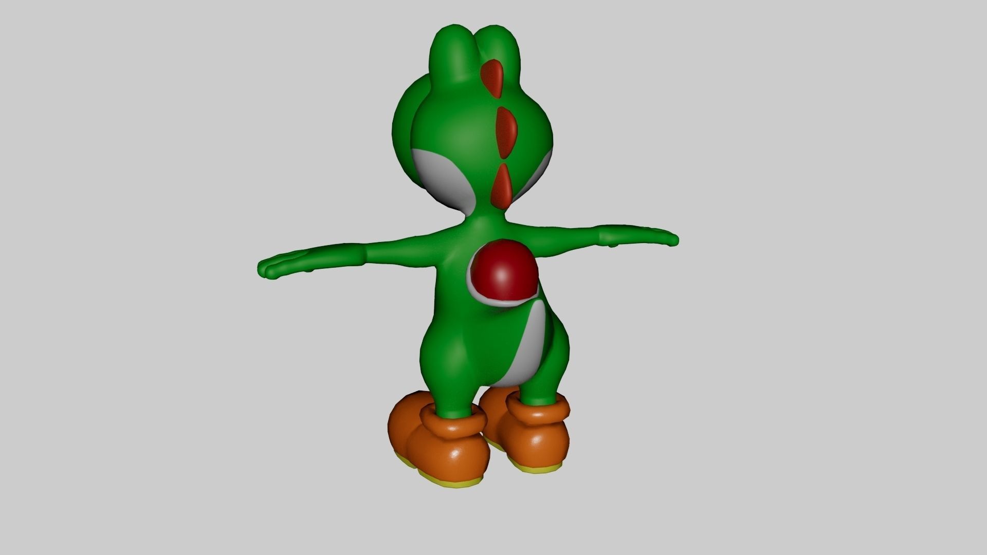 Yoshi From Super Mario Low-poly 3D model_81
