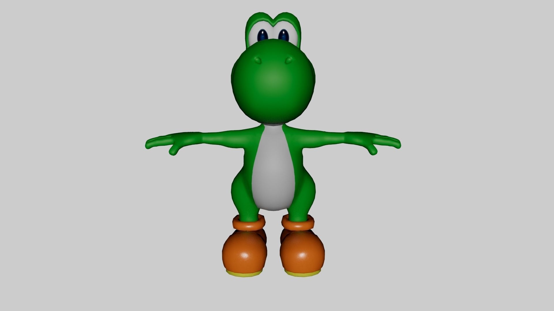 Yoshi From Super Mario Low-poly 3D model_46