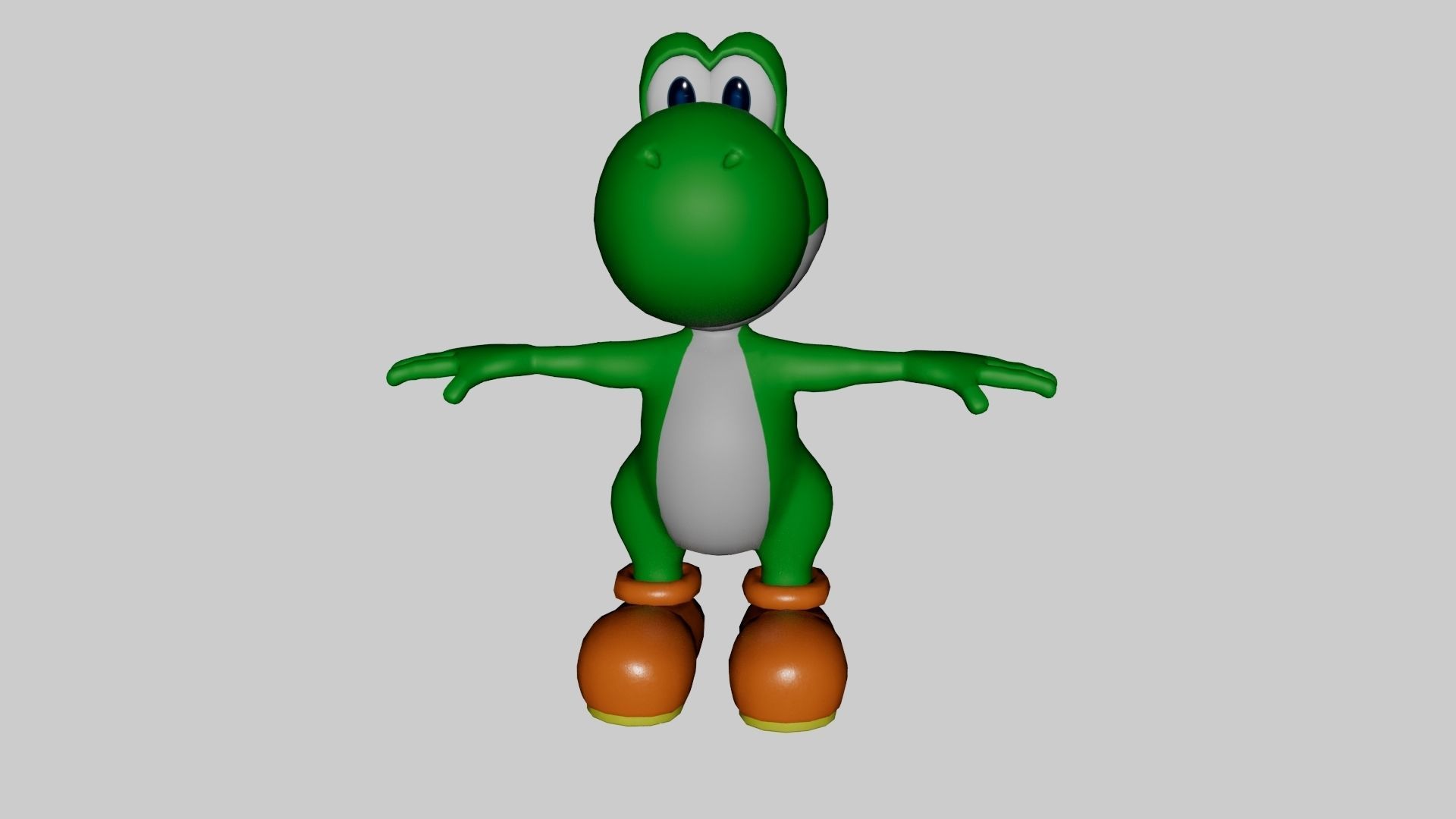 Yoshi From Super Mario Low-poly 3D model_41