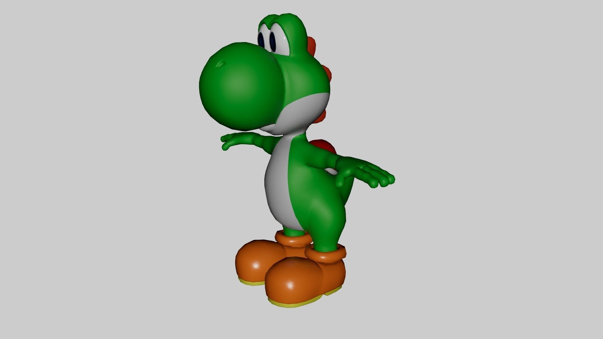 Yoshi From Super Mario Low-poly 3D model_44