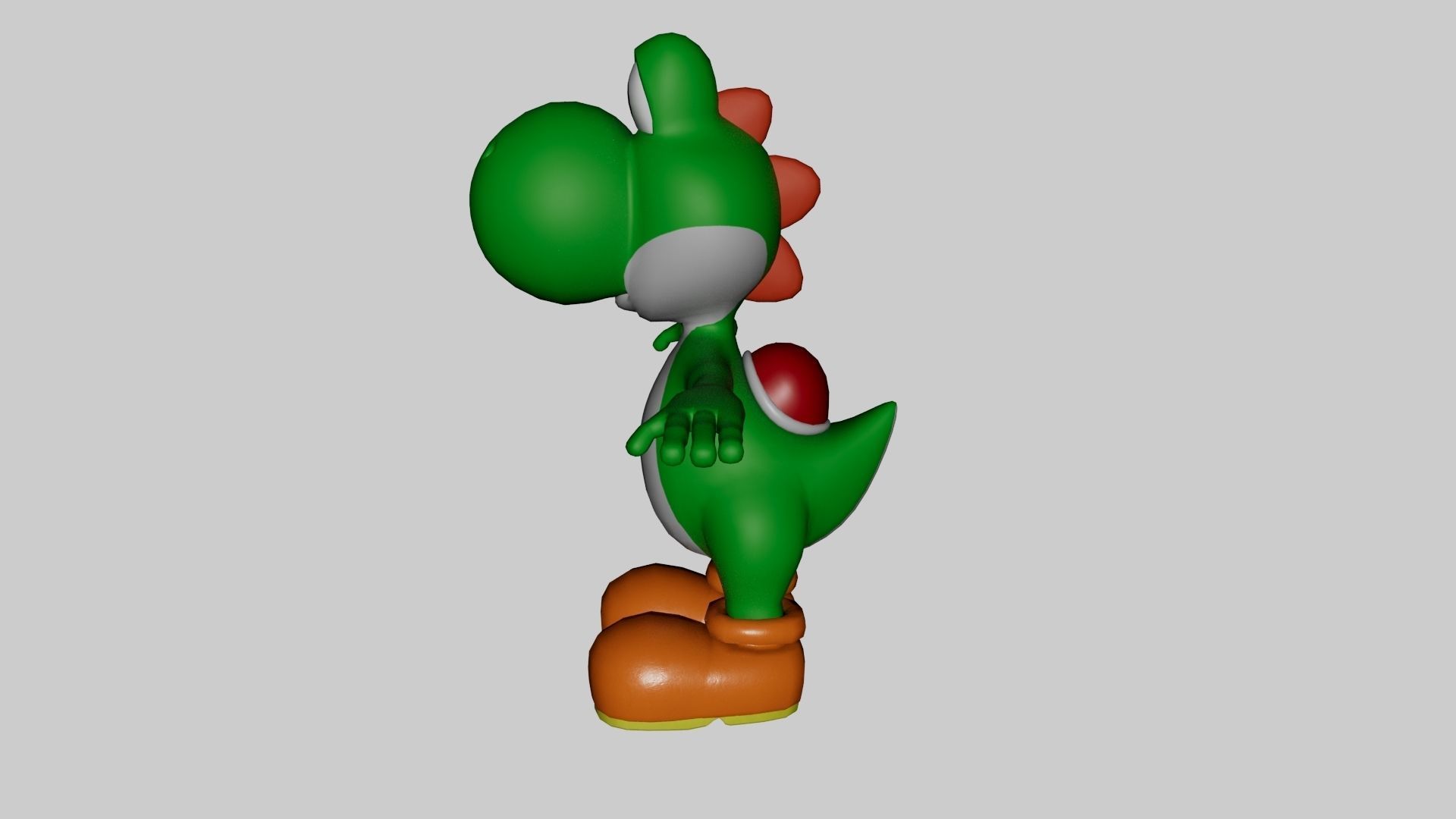 Yoshi From Super Mario Low-poly 3D model_28