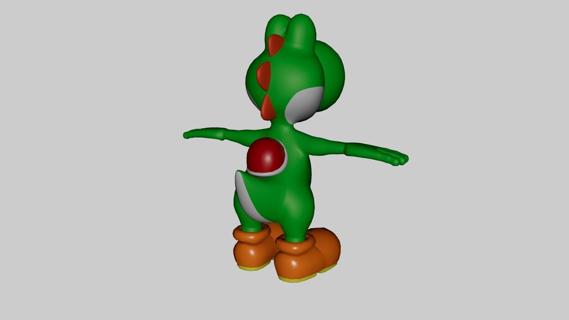 Yoshi From Super Mario Low-poly 3D model_69