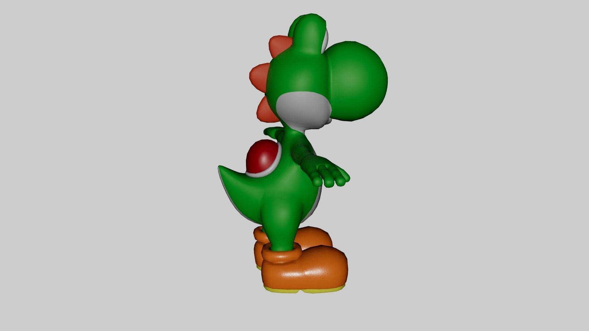 Yoshi From Super Mario Low-poly 3D model_63