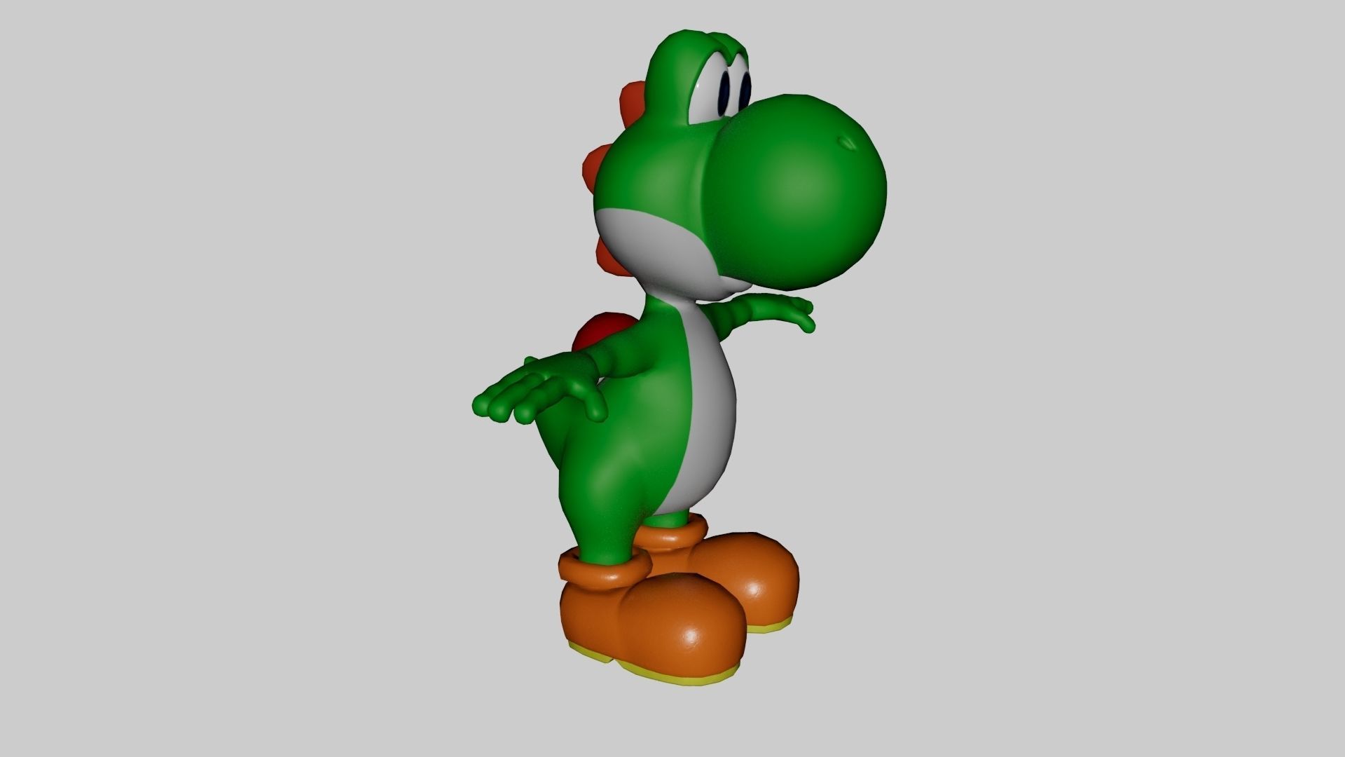 Yoshi From Super Mario Low-poly 3D model_53