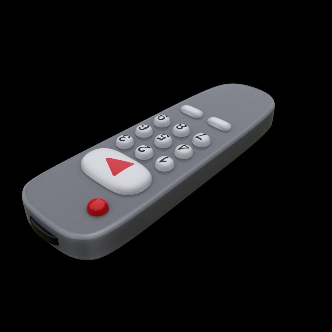 Remote controller Low-poly 3D model_2