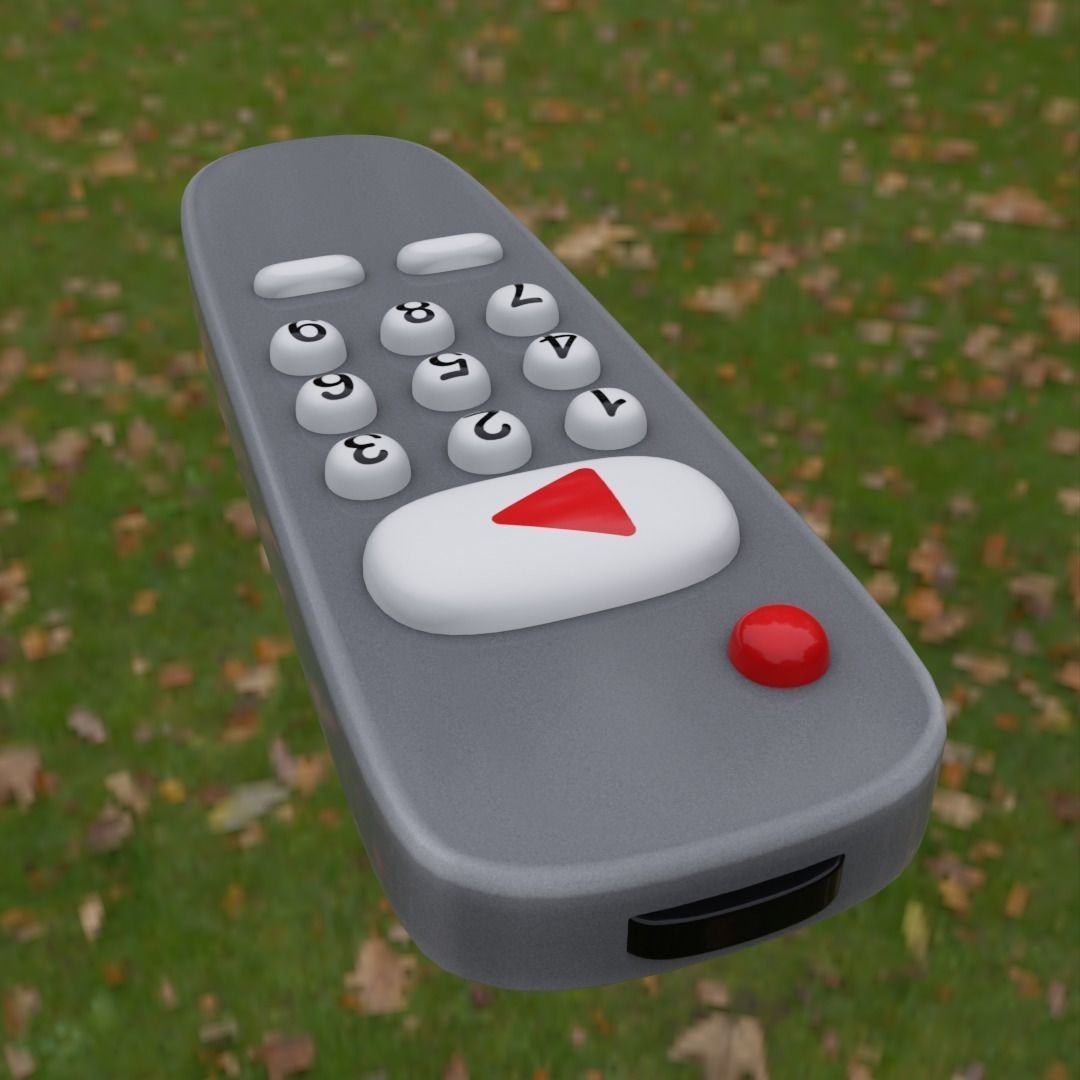 Remote controller Low-poly 3D model_9