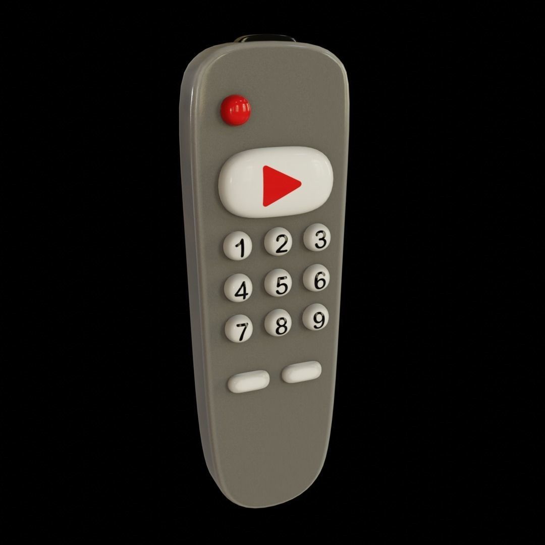 Remote controller Low-poly 3D model_3