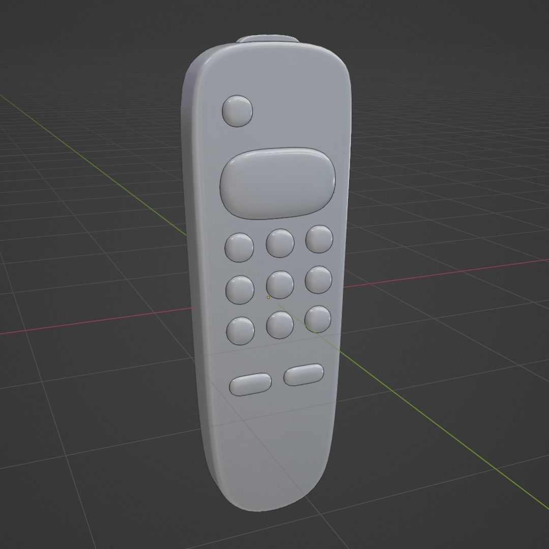 Remote controller Low-poly 3D model_6