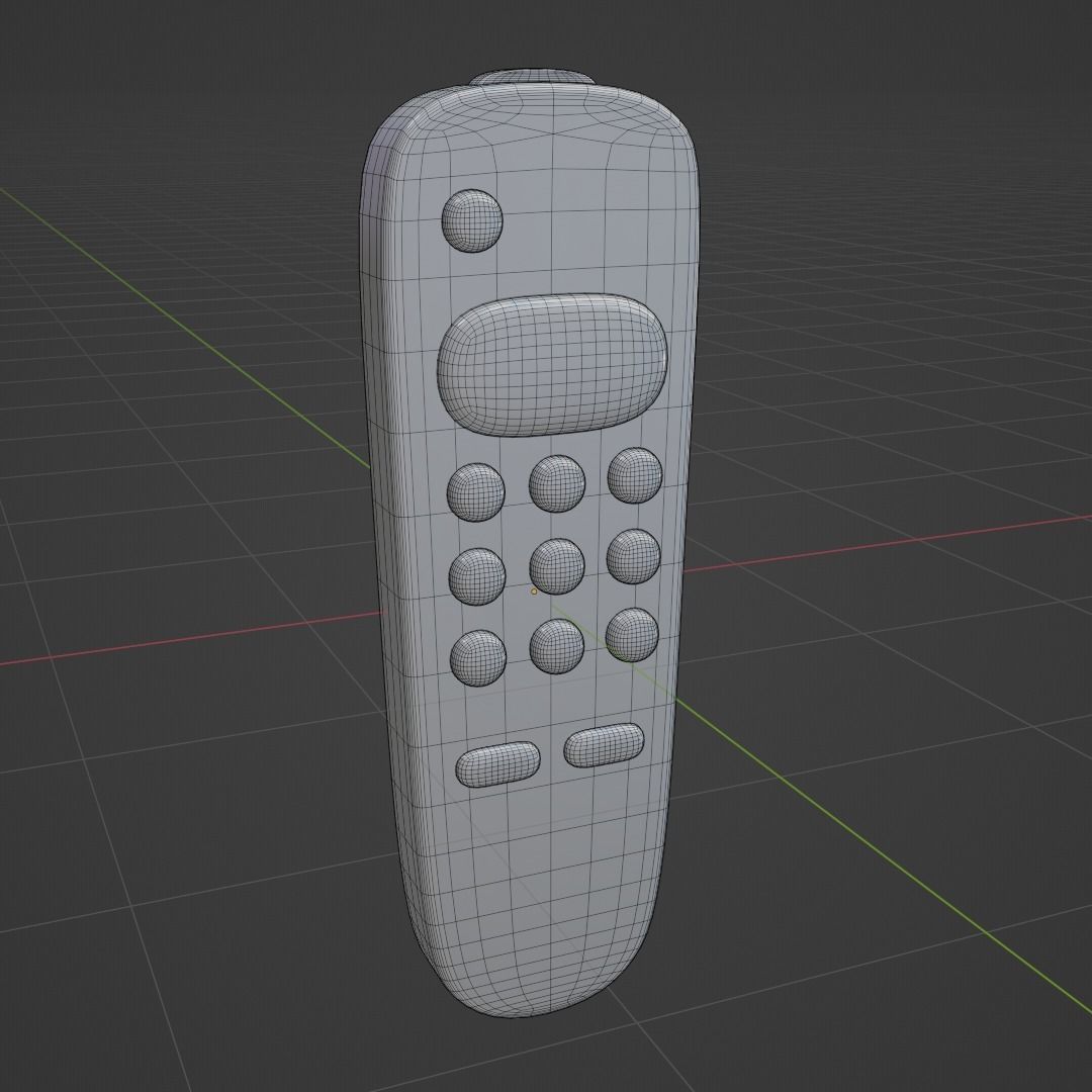 Remote controller Low-poly 3D model_8