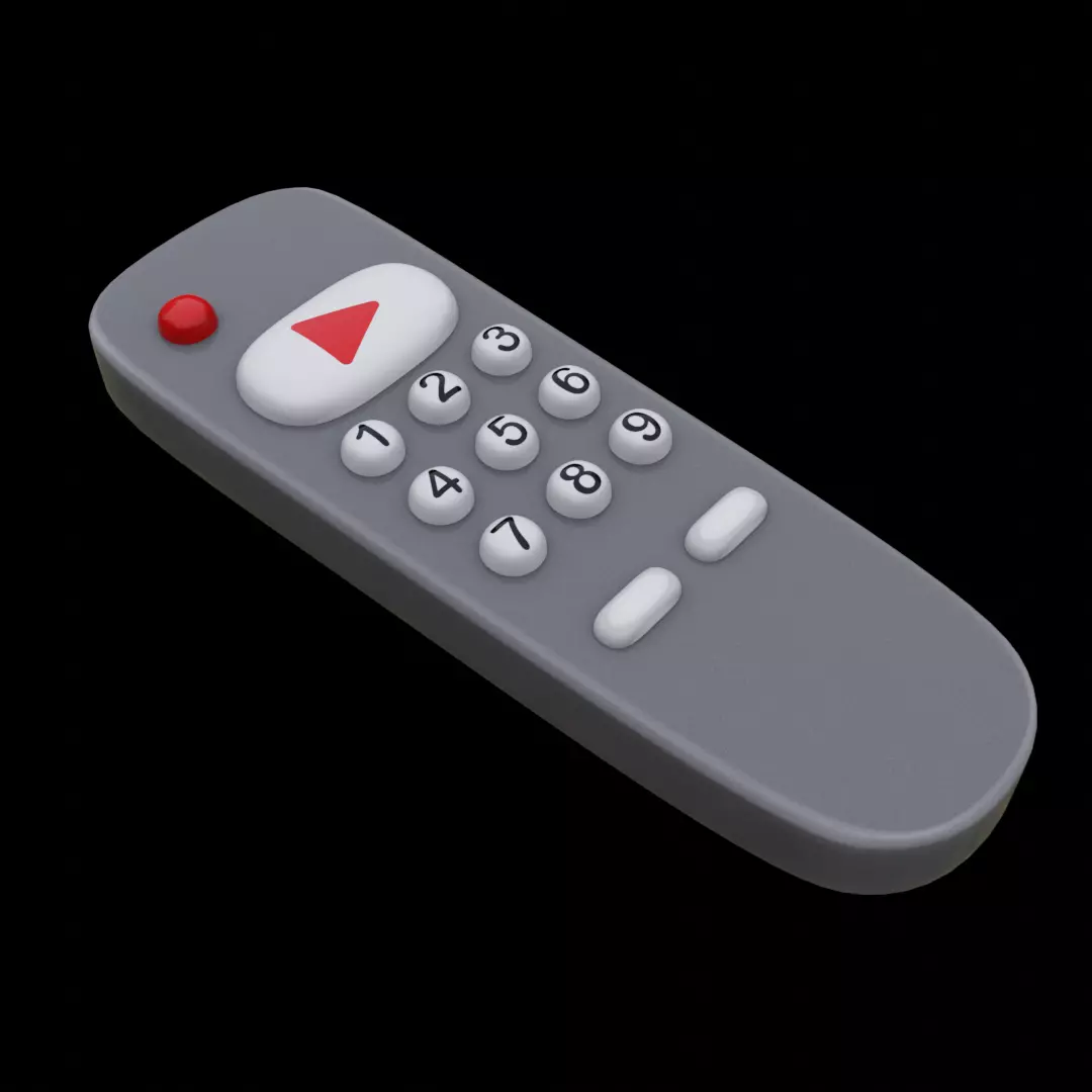 Remote controller Low-poly 3D model_0