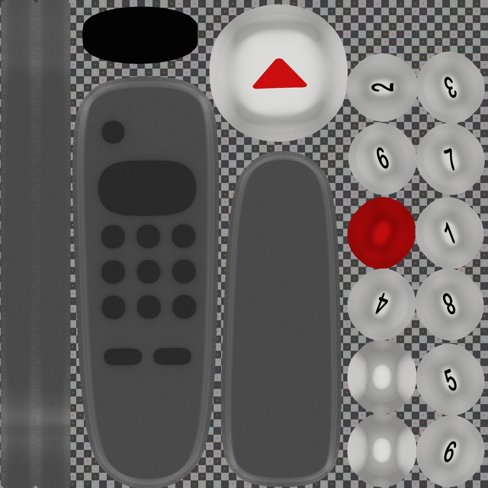 Remote controller Low-poly 3D model_10