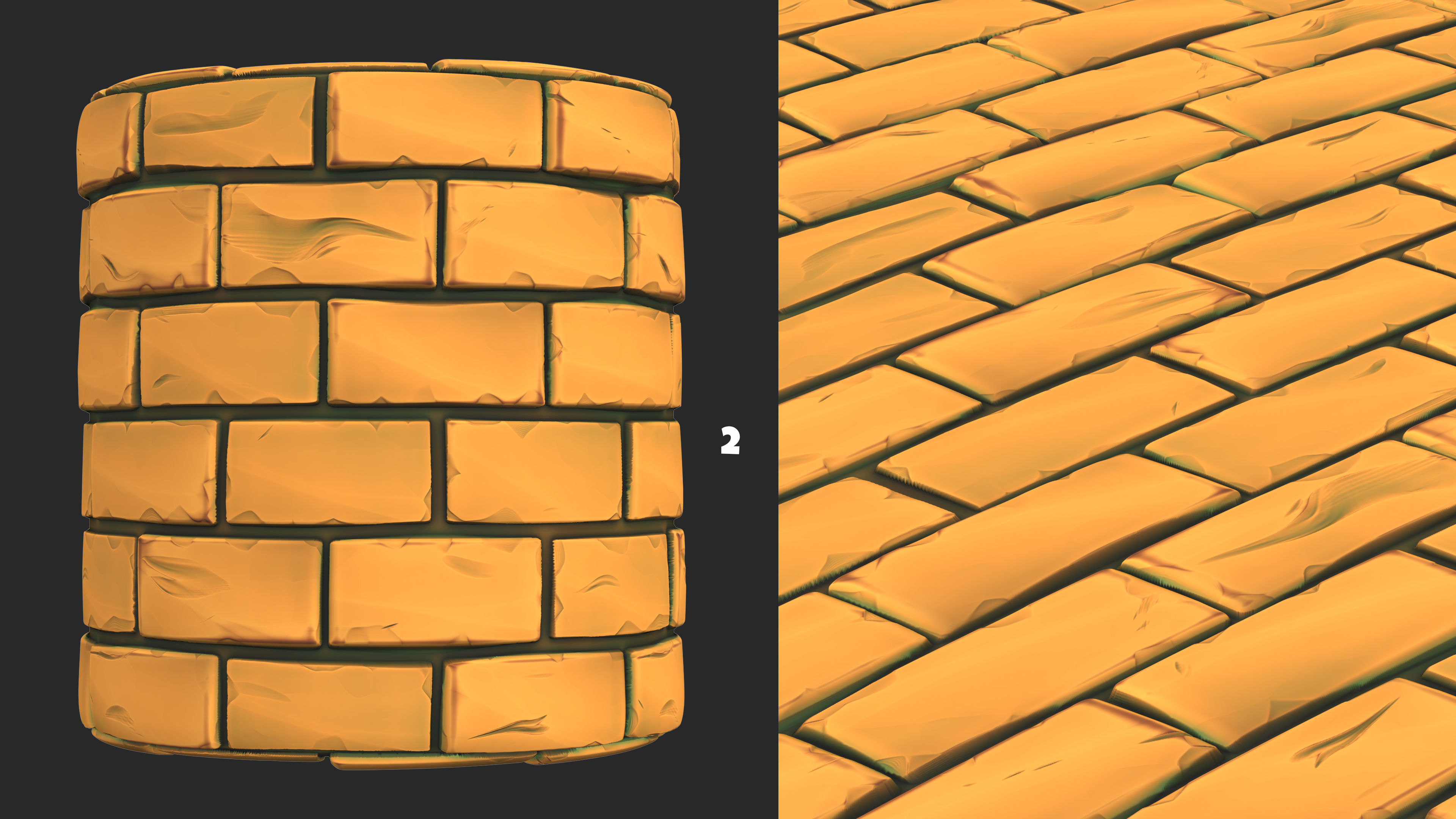 Stylized Brick Tileable Textures Texture_2