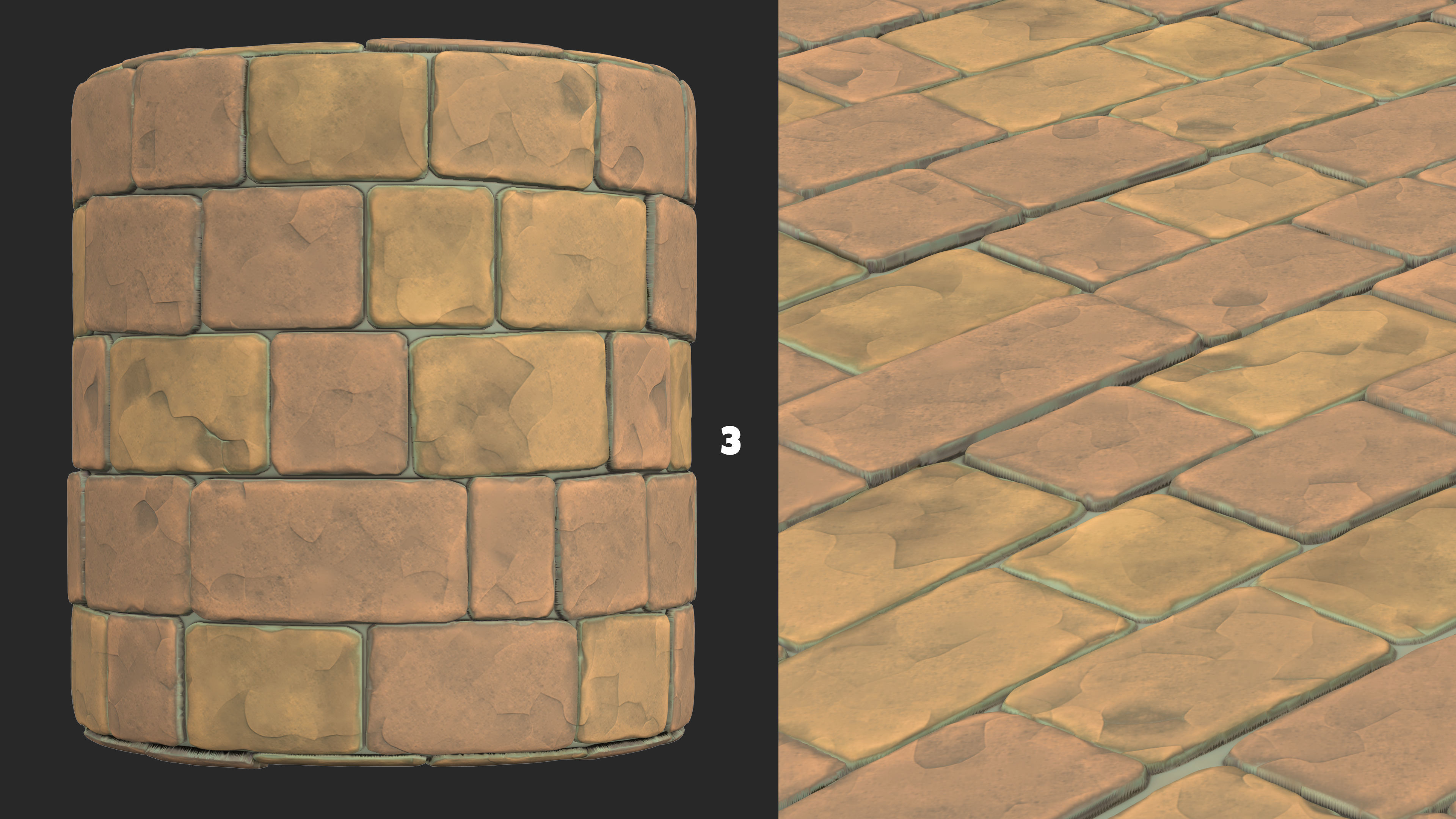 Stylized Brick Tileable Textures Texture_3