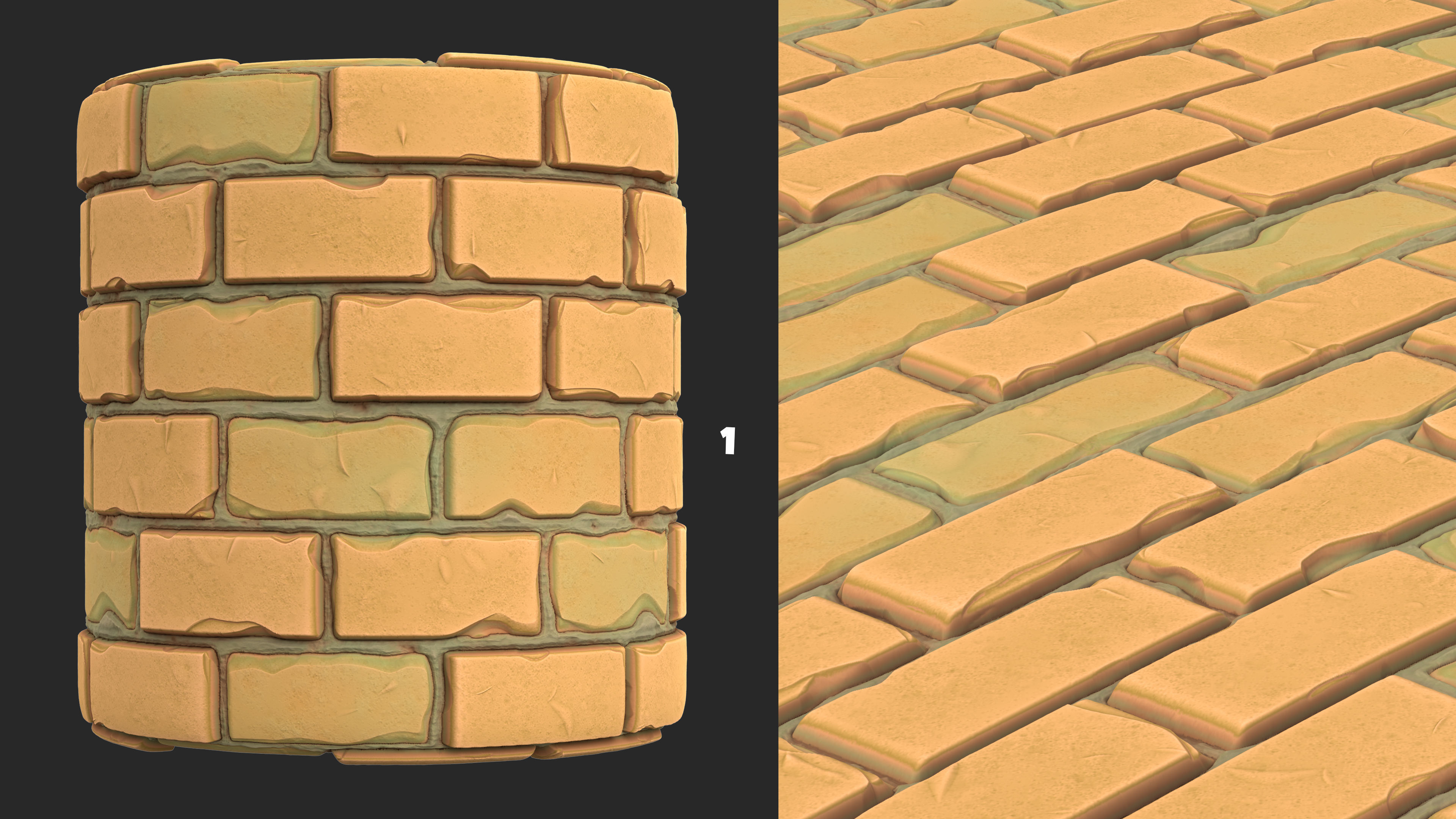 Stylized Brick Tileable Textures Texture_1