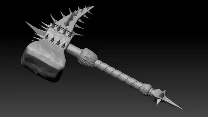High-poly model Hammer thor