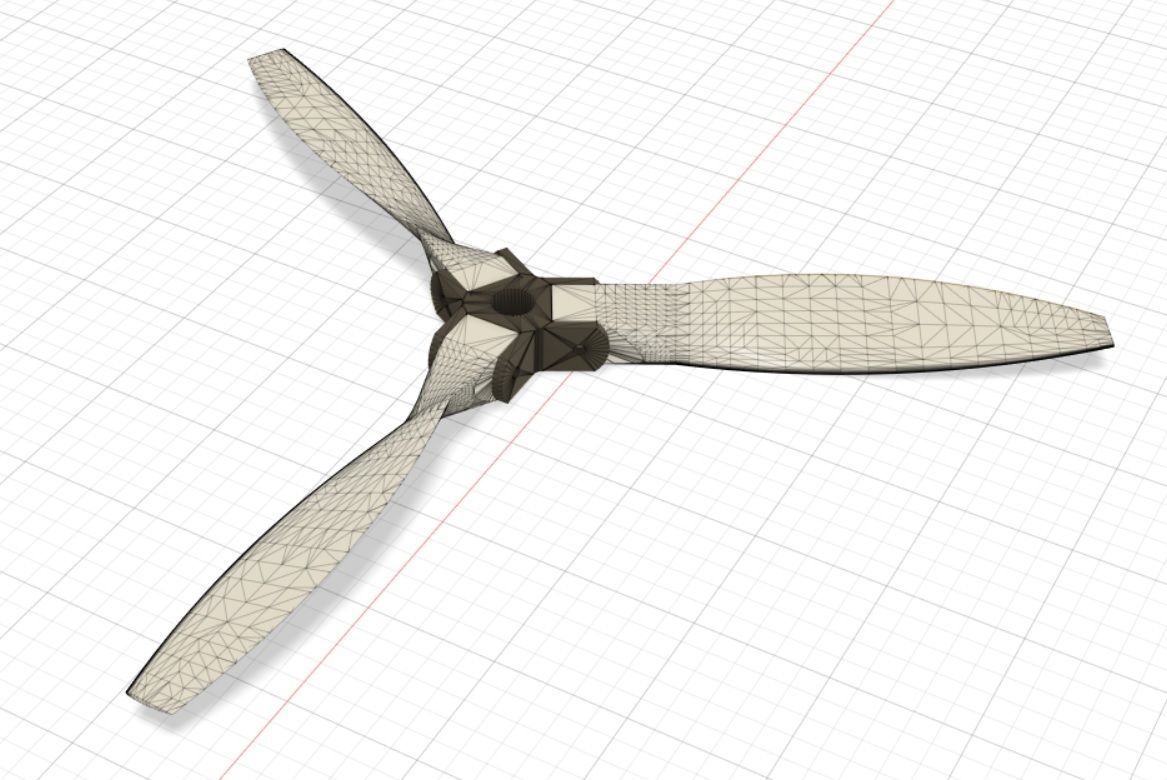 Foldable 3-Blade Propeller 8x4 Clark Y 3D print model_5