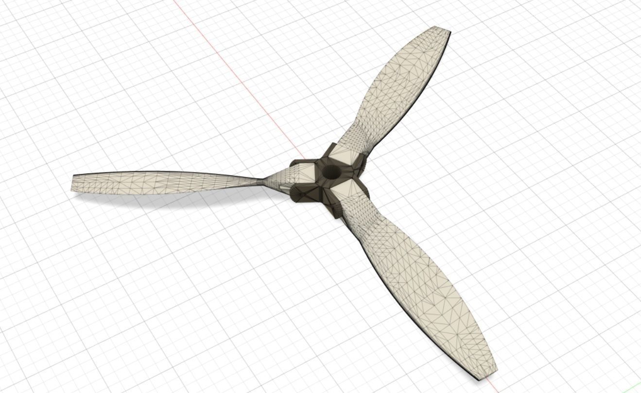 Foldable 3-Blade Propeller 8x4 Clark Y 3D print model_6