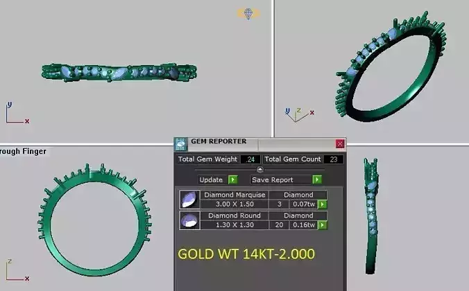 designed diamonds ring