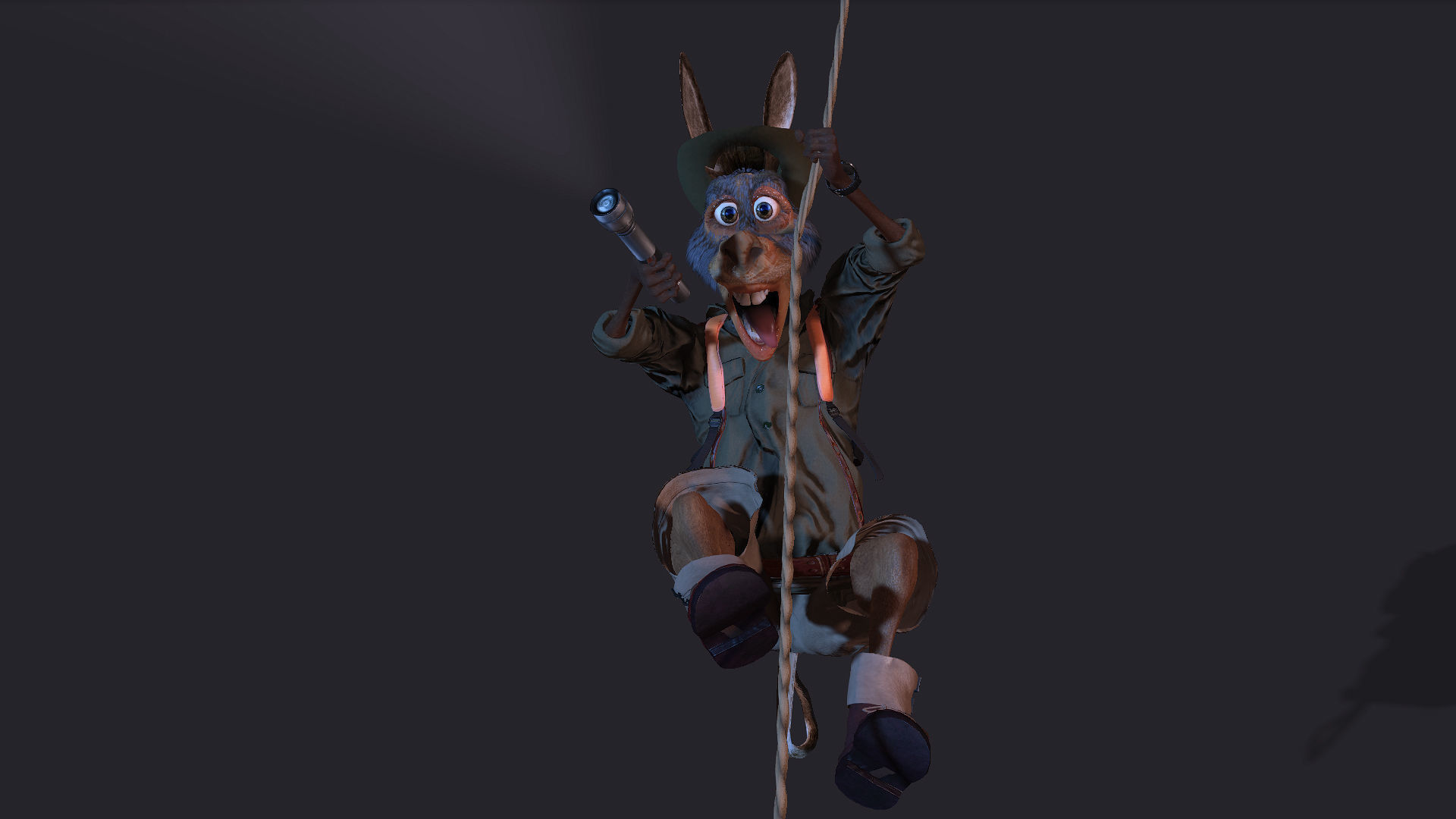 Donkey High quality character full Rigged and Animated  3D model_4