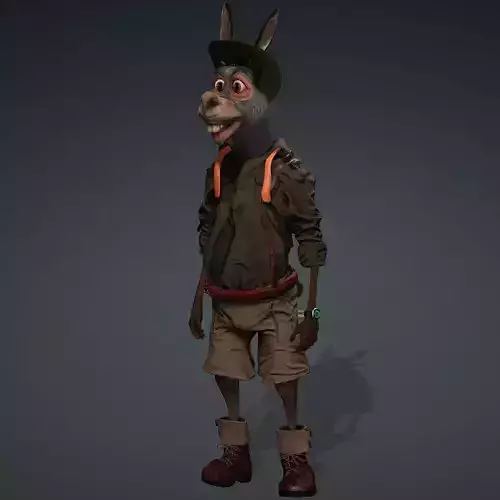 Donkey High quality character full Rigged and Animated 