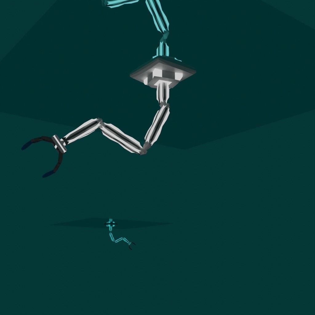 Robot arm grabber Free low-poly 3D model_2