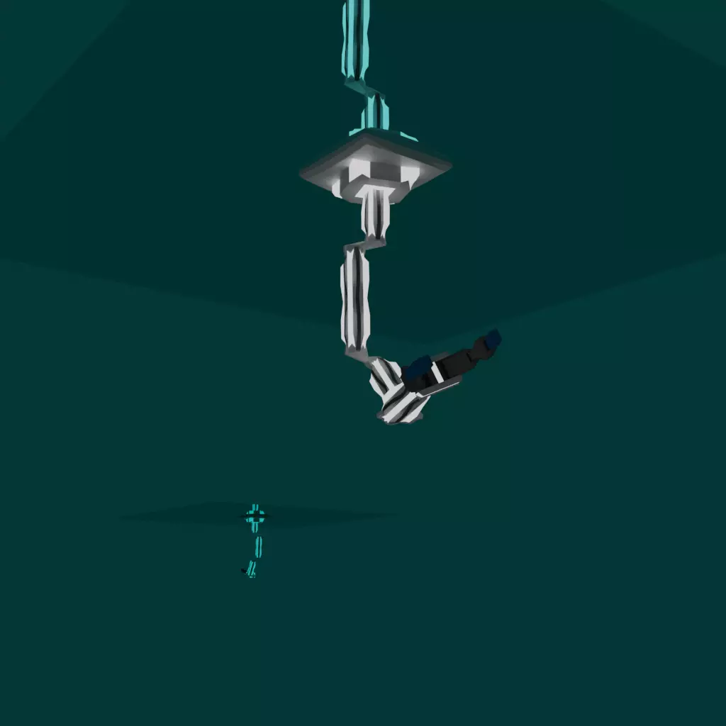 Robot arm grabber Free low-poly 3D model_0