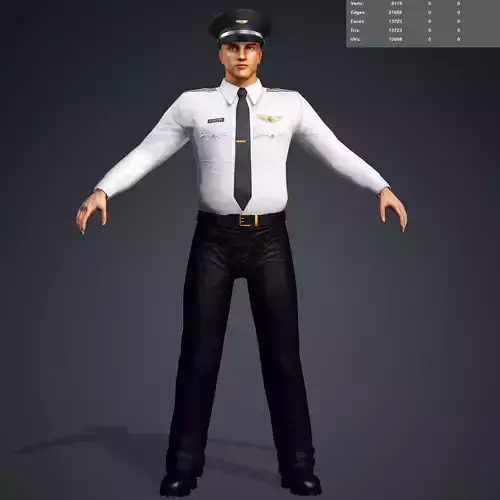 Police man Benjamin  Free low-poly 3D model
