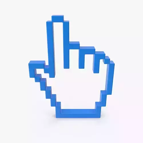Hand Cursor Frame Low-poly 3D model