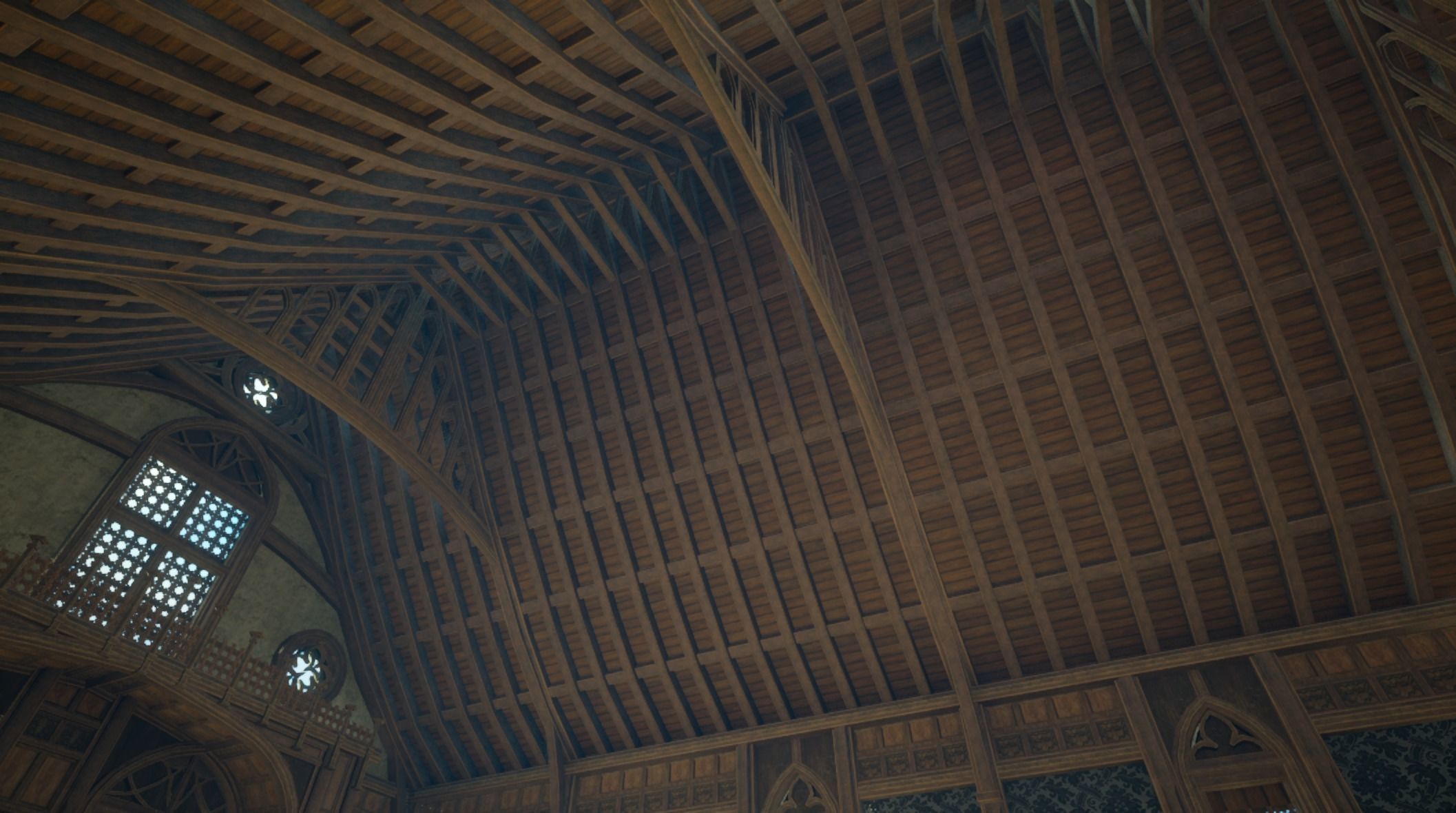 Medieval House library- interior and exterior design Low-poly 3D model_54